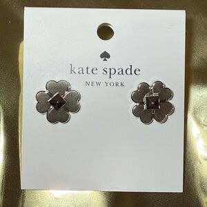 Kate Spade Silver Spades & Studs Flower Earrings NWT